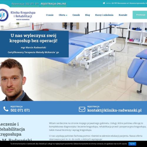 Masaż kręgosłupa Warszawa
