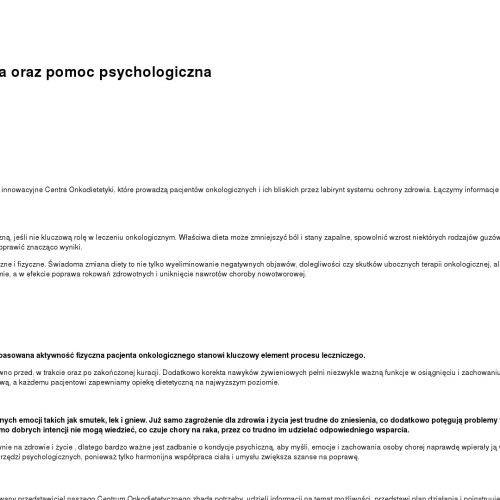 Poznań - psycholog onkologiczny