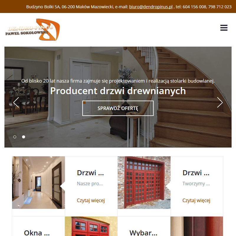 Drzwi wewnętrzne drewniane producent