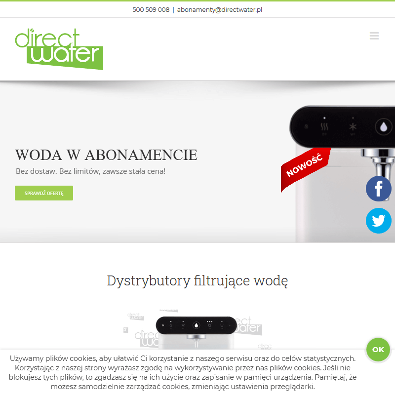 Dystrybutor wody na butle