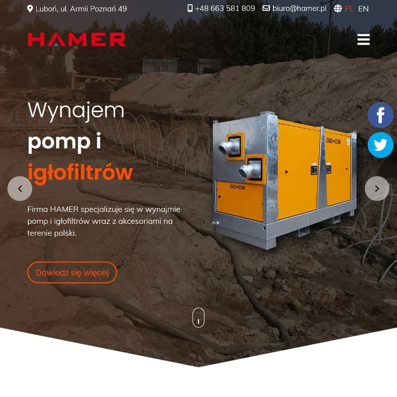 Igłofiltry wynajem cennik