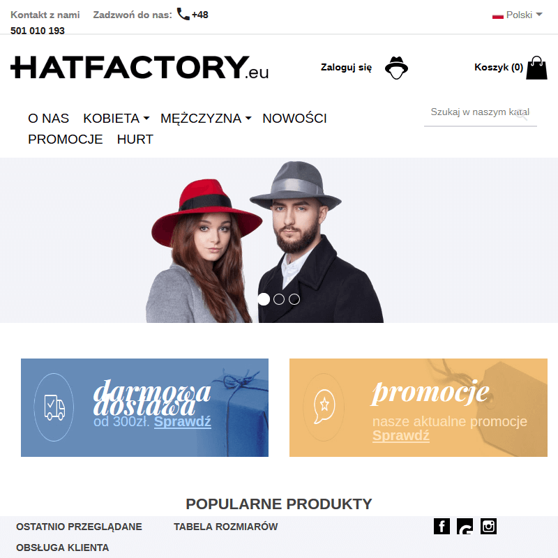 Sklep z czapkami zimowymi