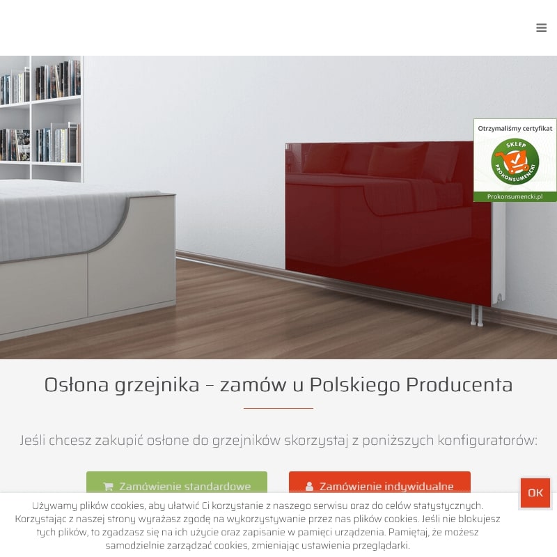 Osłona na kaloryfer na wymiar